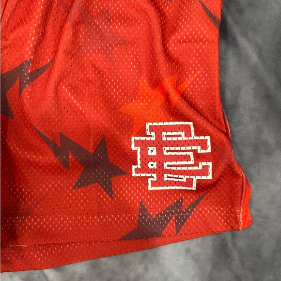 Authentic Eric Emmanuel Bape Camo Red Shorts - Picture 3 of 12